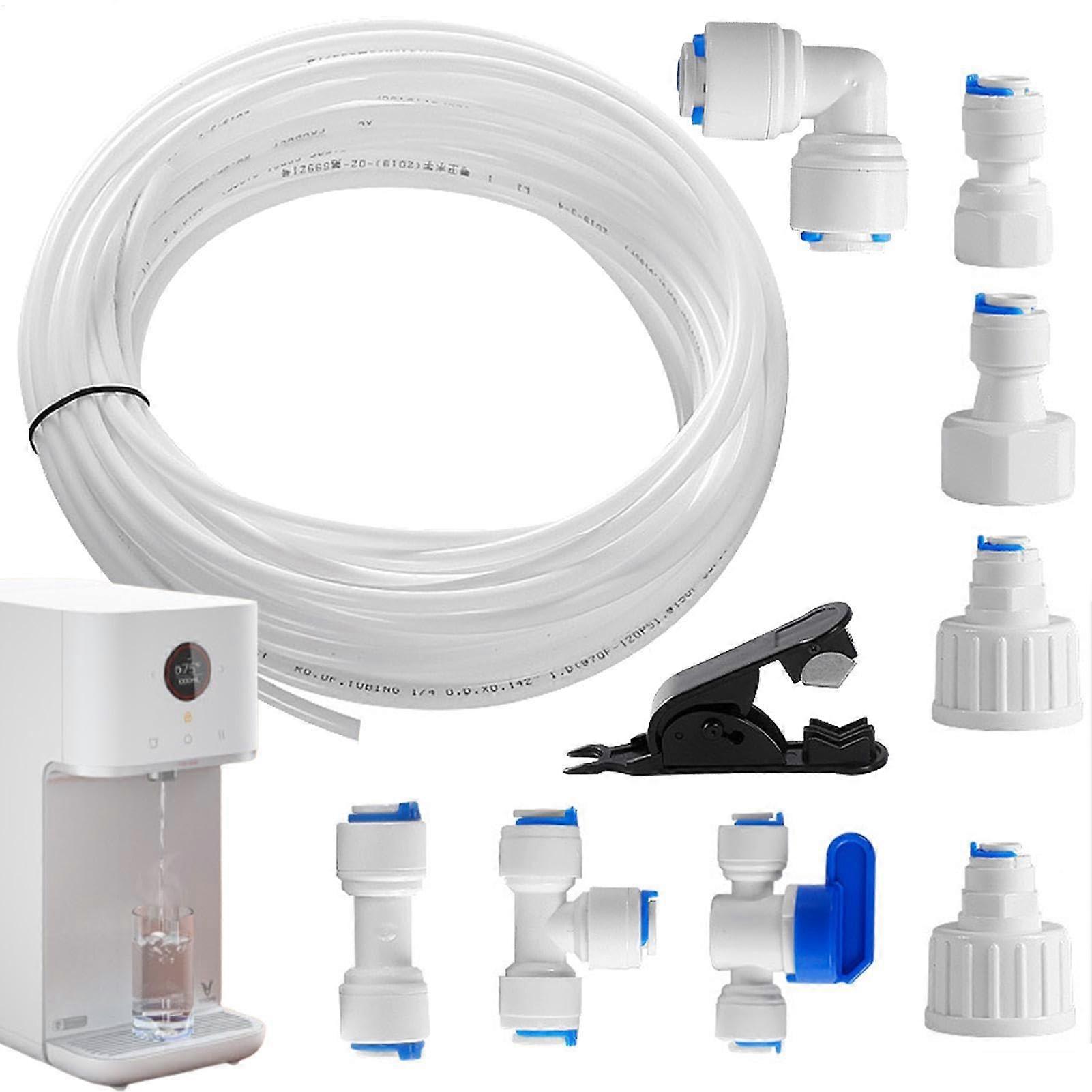 Water Purifier Hose Kit With Refrigerator Connectors And Tools To Connect The Connector To The Hose For Water Supply