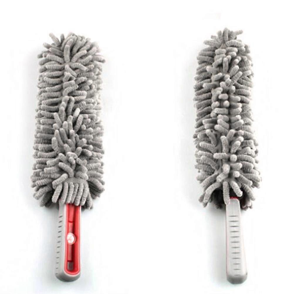 Grey Chenille Dusting Brush with Anti Static Design for Car and Home Cleaning 12.5 x 3 inches