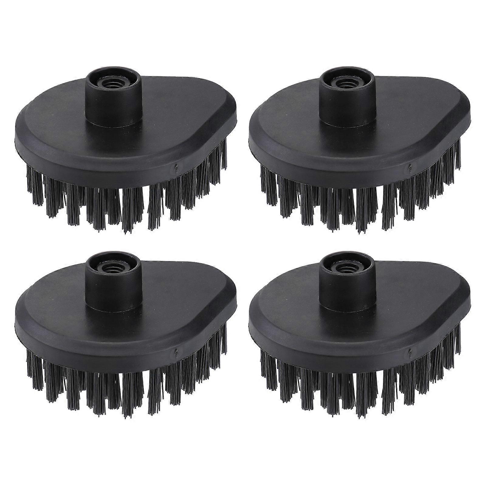 Black Plastic Brush Head for Cleaning Machine Powerful and Versatile for Home Use 4pcs