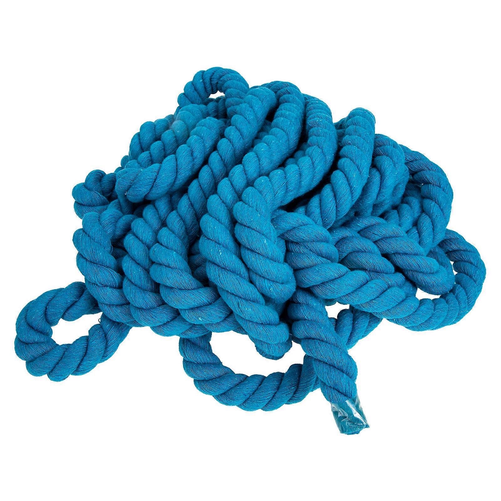 Blue Cotton Rope for Tug of War Game Portable and Durable for Outdoor Use 0.5 inch diameter