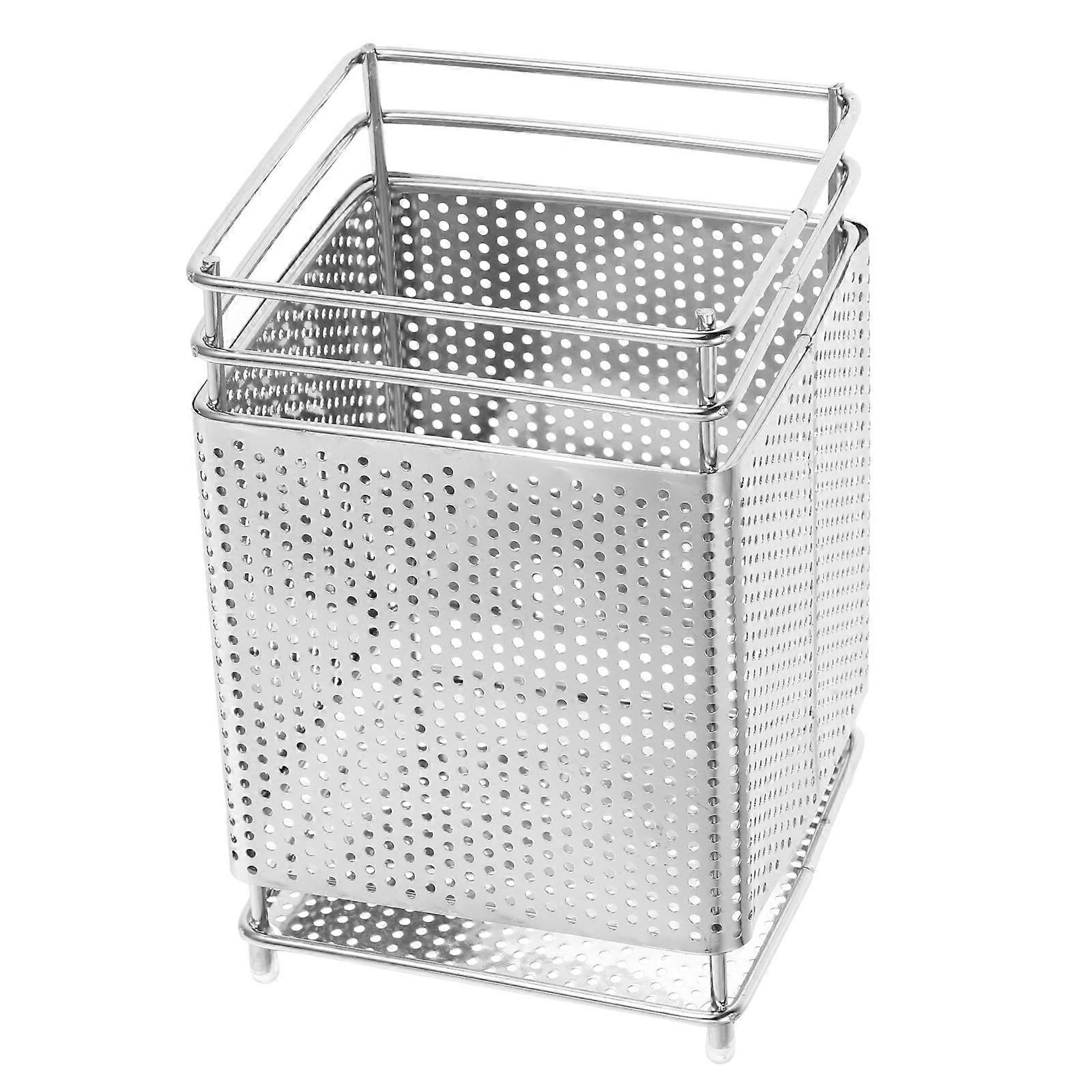 Kitchen Tableware Storage Basket 2pcs Flatware Cutlery Drain Chopstick Container Holder Utensil Pot