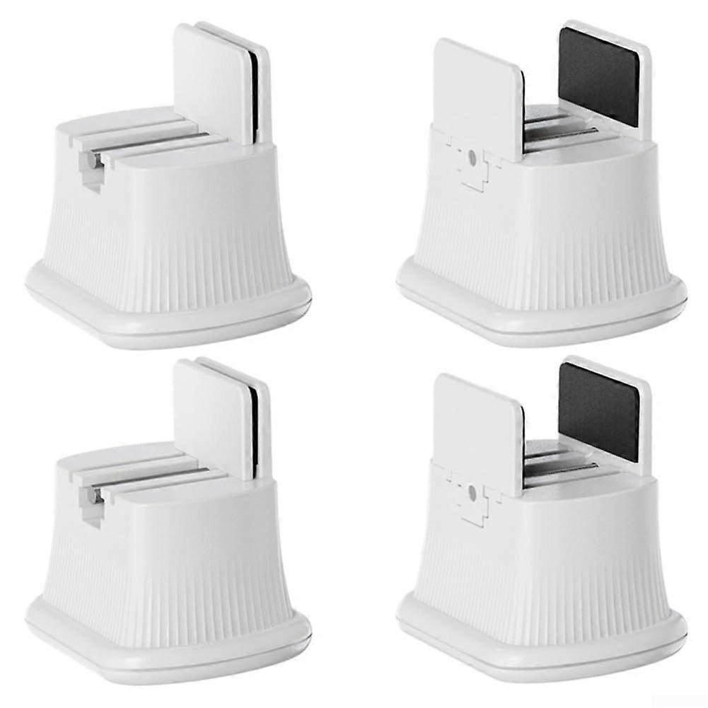 360-Degree Swivel Lifting Pads For Furniture - White, Height-Adjustable, Non-Slip, 2-Pack