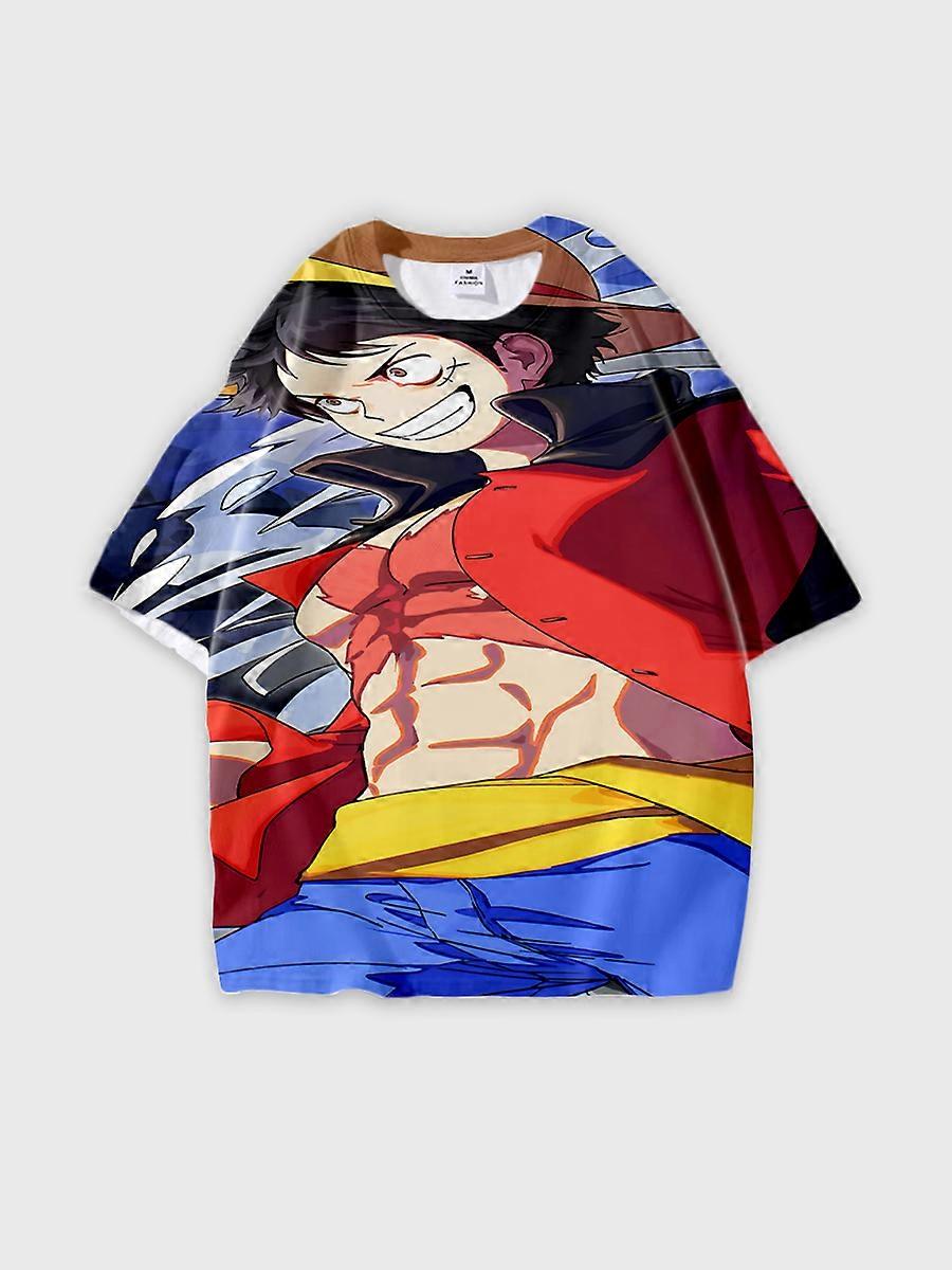 T-Shirt Rundhalsausschnitt Role Pattern locker kurzarm B1321