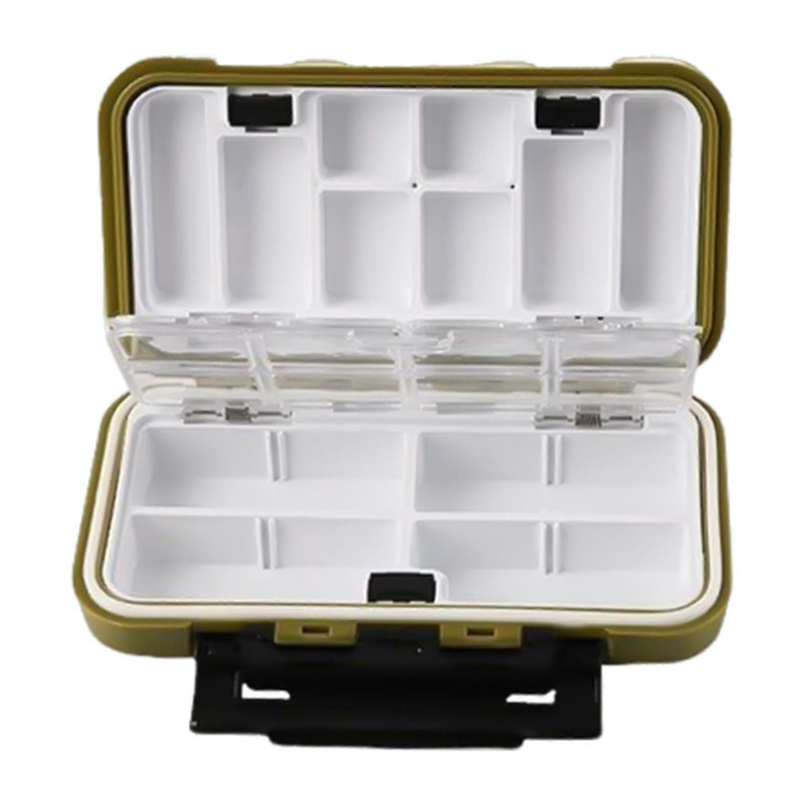 Fishing Storage Box, Tackle Box, Bait Box, Strip Seal Double Sided Organizer Green