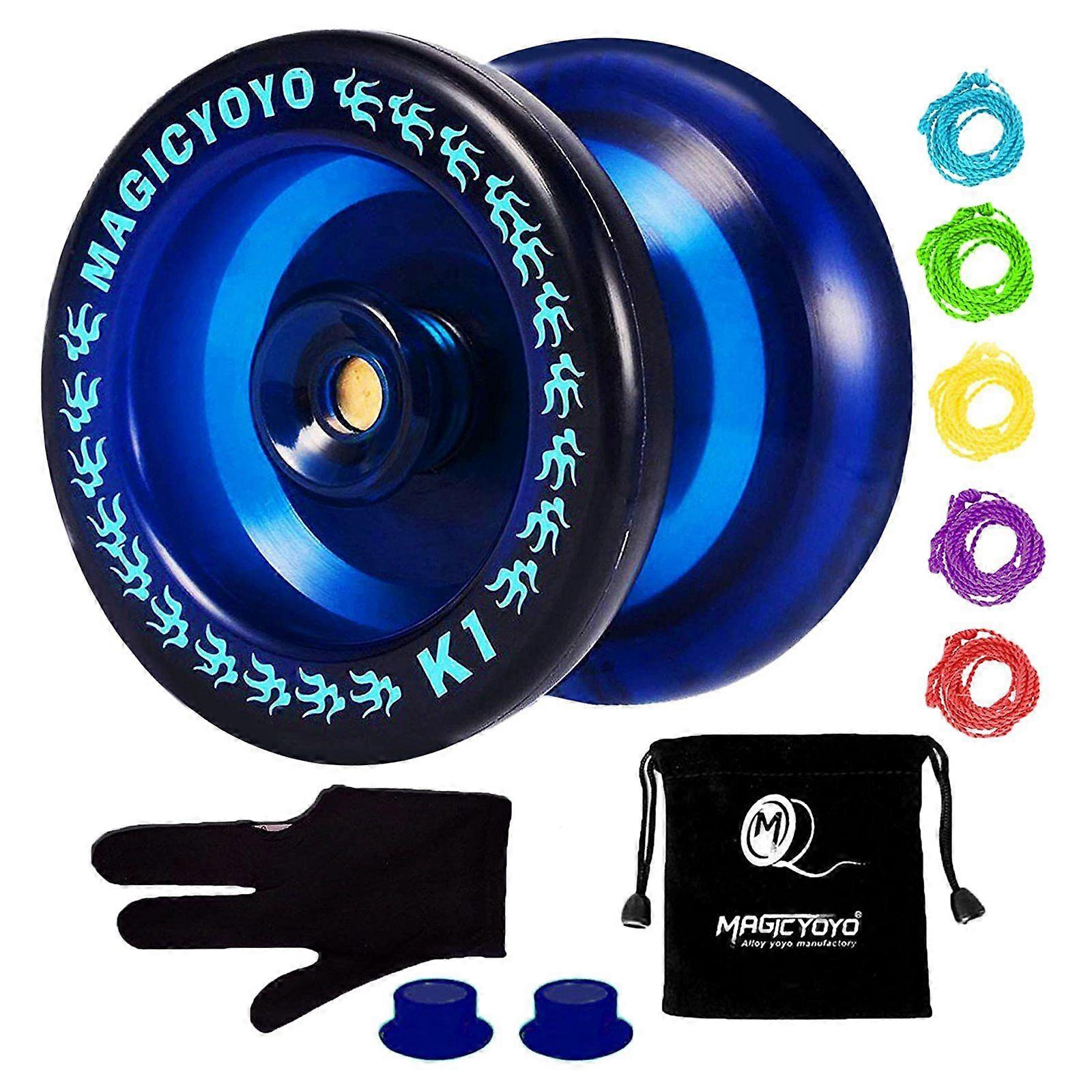 Responsive YoYo K1-Plus with Yoyo Sack + 5 Strings,Blue