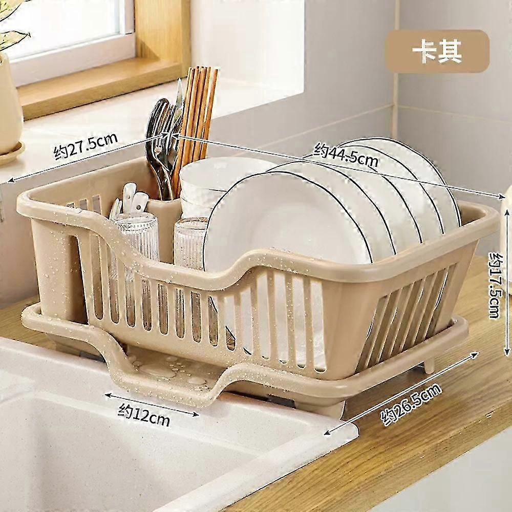 Double Layer Kitchen Dishes & Utensils Drying Organizer Rack, Dish Drying Rack