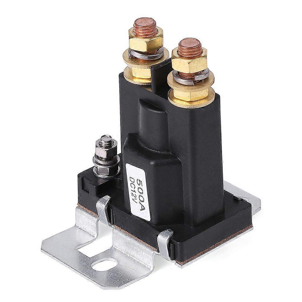 Starter Motor Relay 12V DC, Car Starter Relay, Universal  Current Starter Relay, 500A DC 12V SPST Car Start Contactor, Default