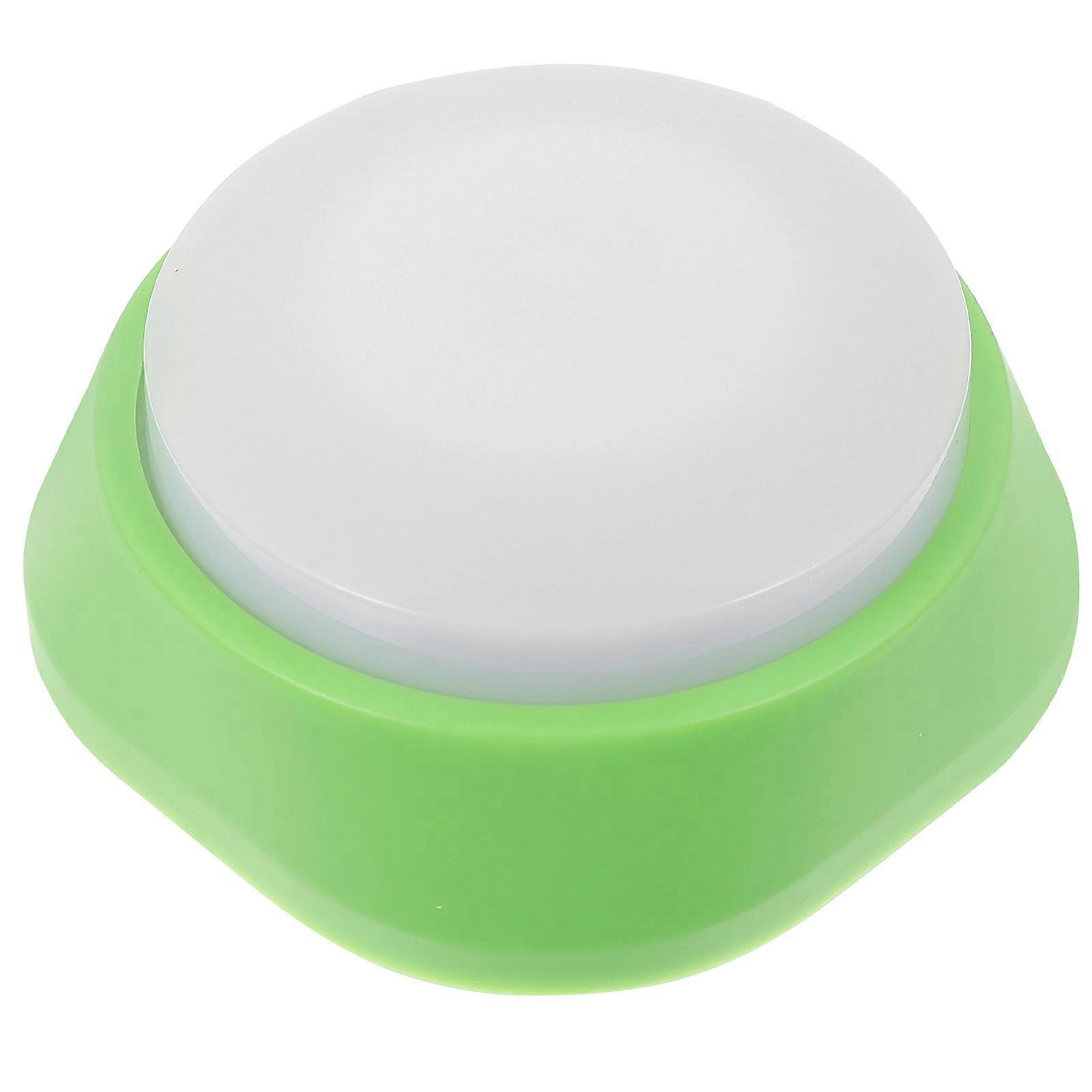 Interactive Dog Button for Communication Board Pet Toy with Loud Clear Sound Green ABS 3.5 x 1.5 inches