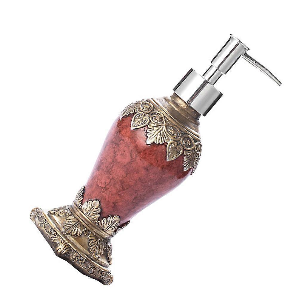 Shampoo Dispenser Essential For Bathroom Use 300ml Red Resin Material Squeezable Design 1Pcs