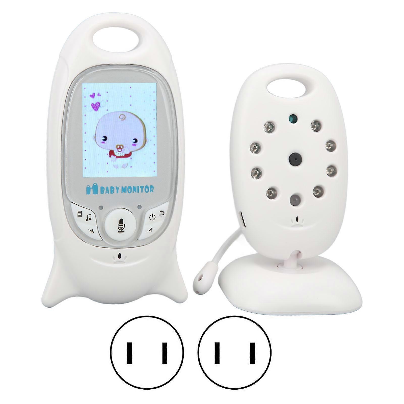 Video Baby Monitor with Camera Wireless WIFI Two Way Talk Night Vision 2 Inch LCD Screen Temperature Monitor 100-240V US Plug