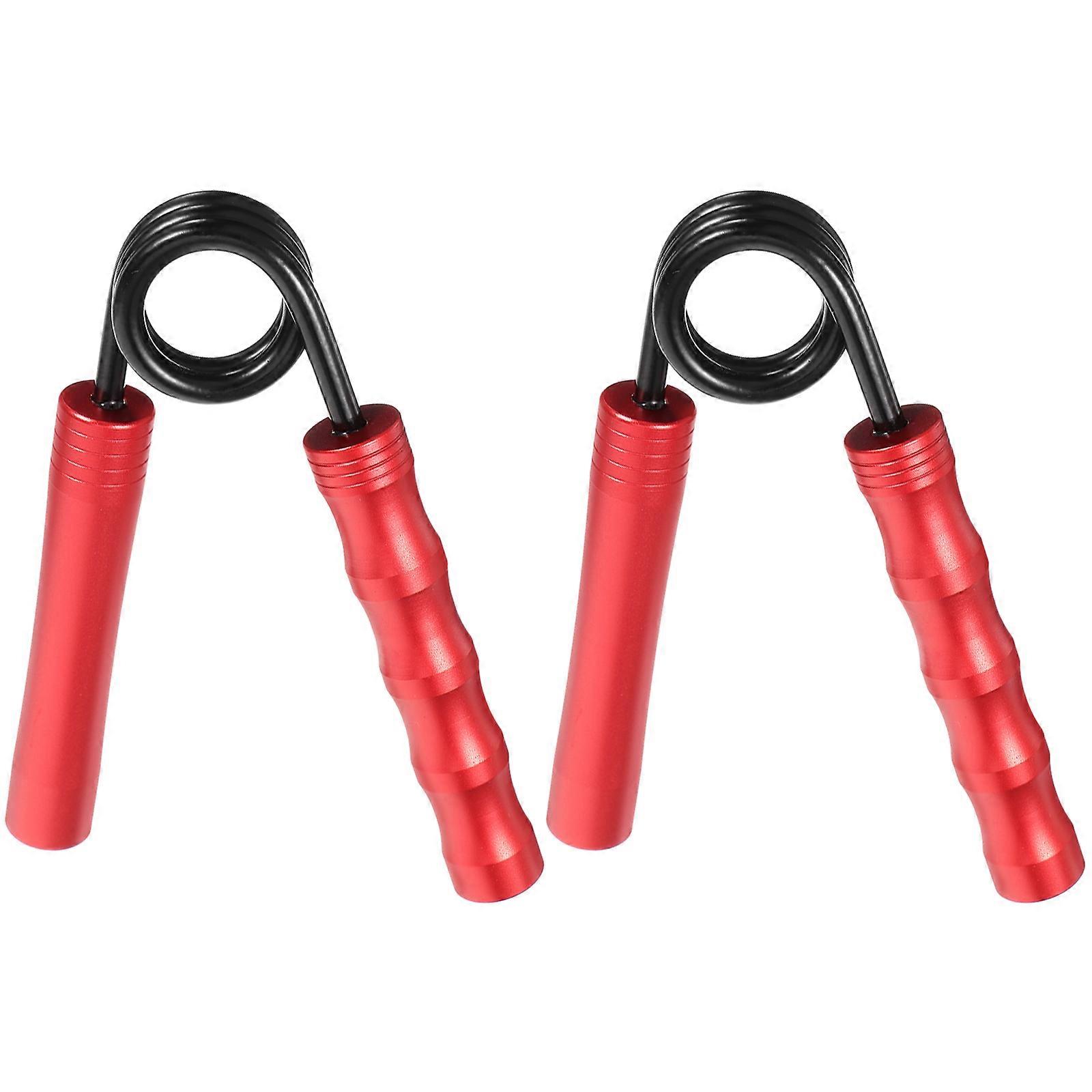 Red Hand Gripper with Spring Steel Design for Fitness Muscle Training at Home and Office 2pcs