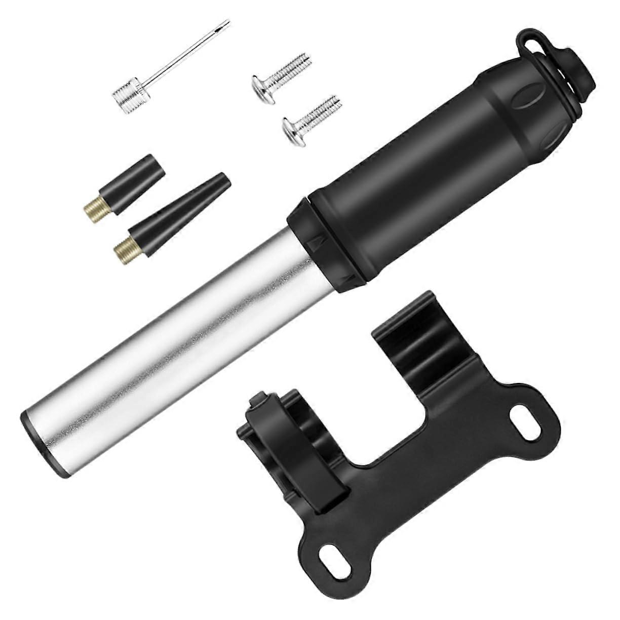 Bicycle Air Pump Digital Display Portable Tyres Inflator For Road Bikes And Basketball Silver