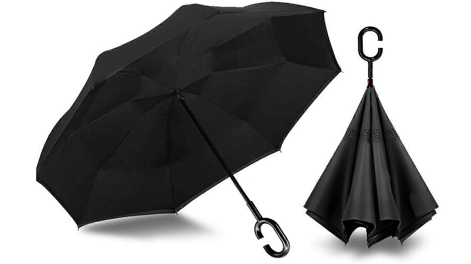 Reverse Umbrella Windproof Double Layer C