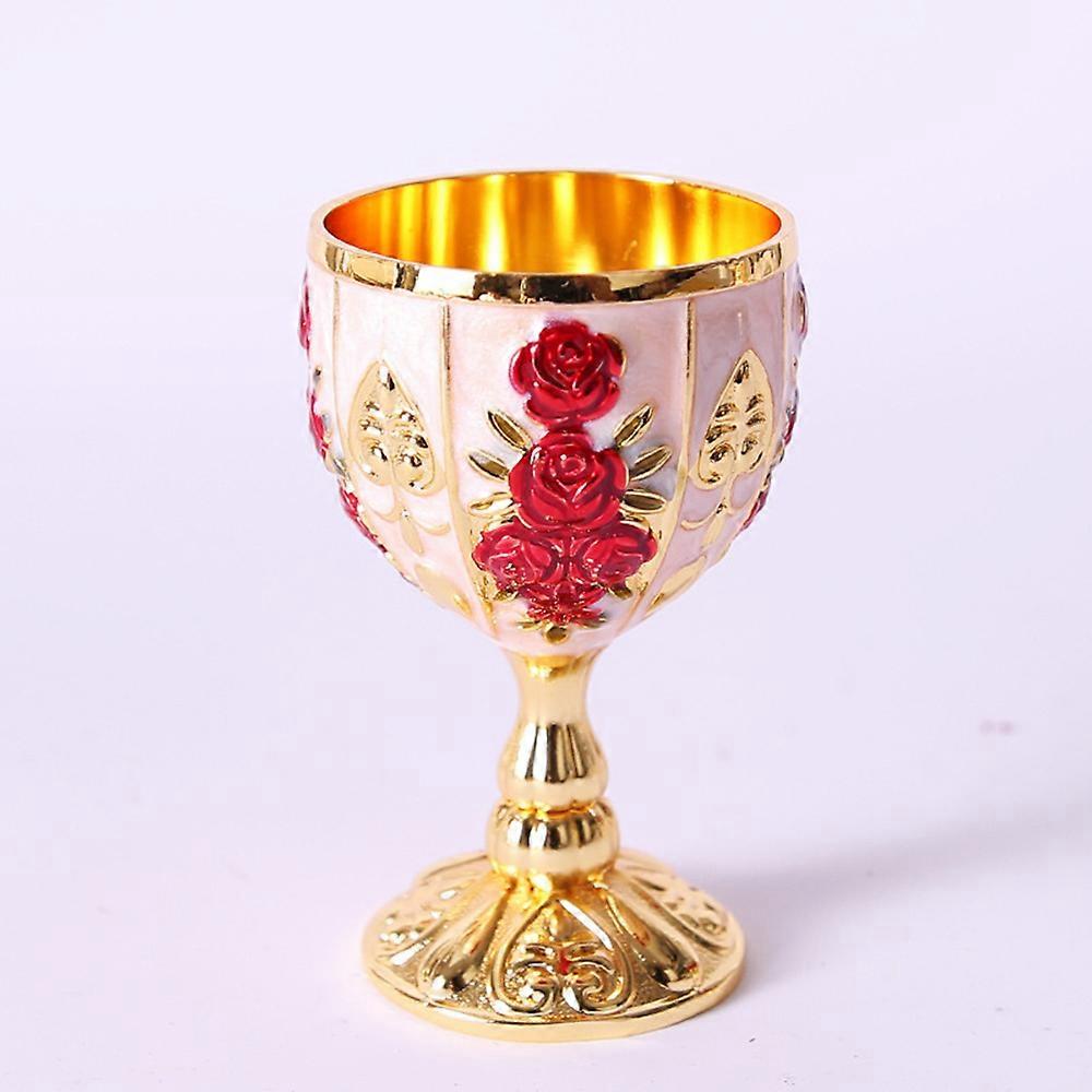 30ML Wine Glasses Retro Creative Small Drink Wine Cup Gold European Style Bar Home for Bar Home Decor