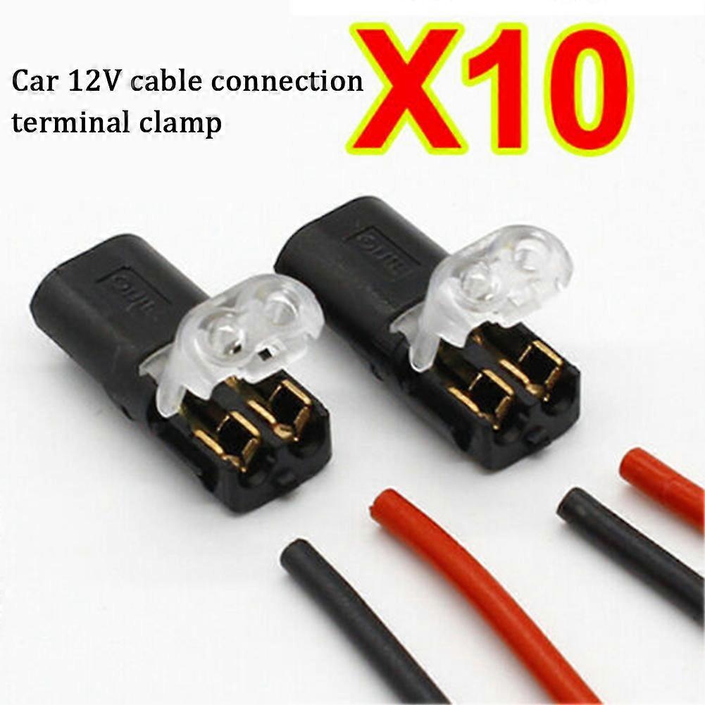 Durable Cable Terminal Clamp Car 2pin Accessories Connections Strip PVC