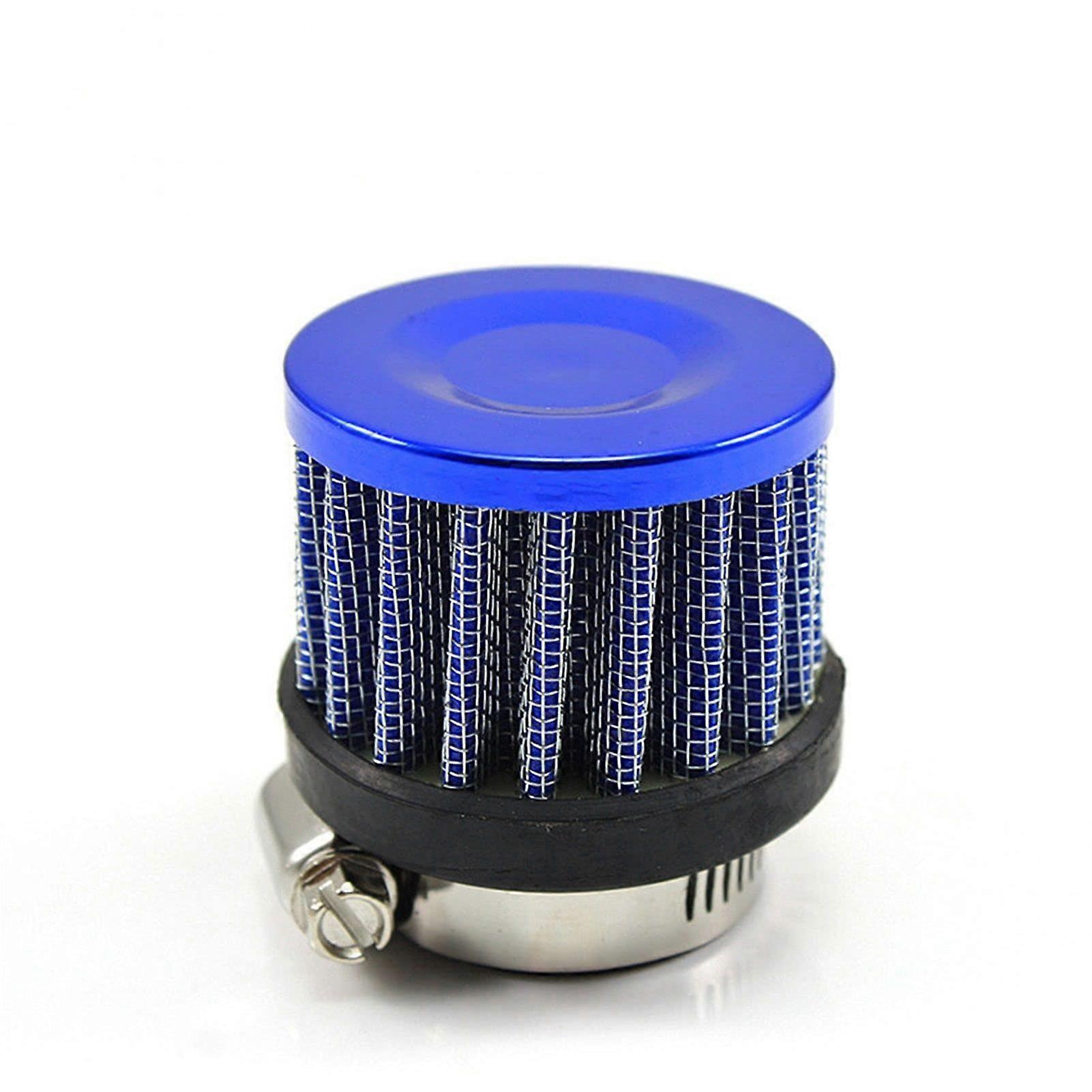 Universal 25mm Auto Air Filter Clip-On Round Conical Cold Air Inlet 1 Inch For Mini Blue