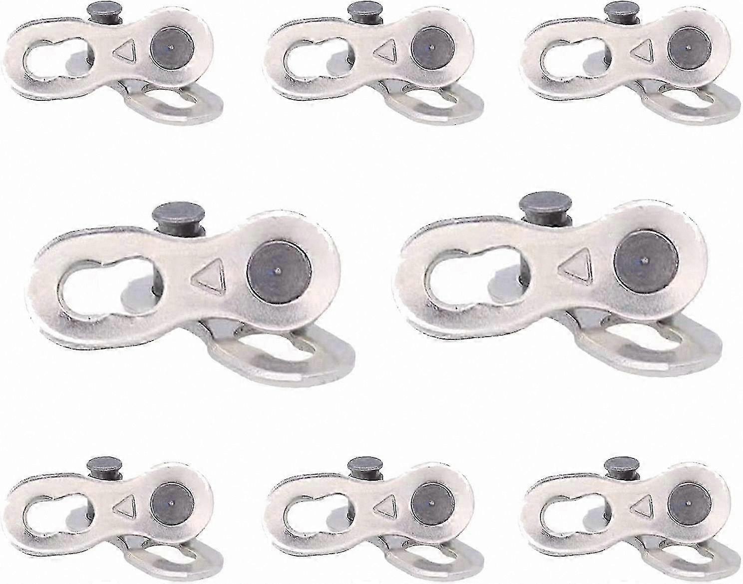 Bicycle Chain Quick Links for 6-8 Speed, Reusable Bike Chain Connectors (8 Pairs)