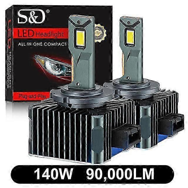 90000LM D3S LED D1S D2S D4S D5S D8S LED 140W frontlykter HID D1R D2R D3R D4R D5R D8R pære Canbus billys auto 6000K 12V 24V