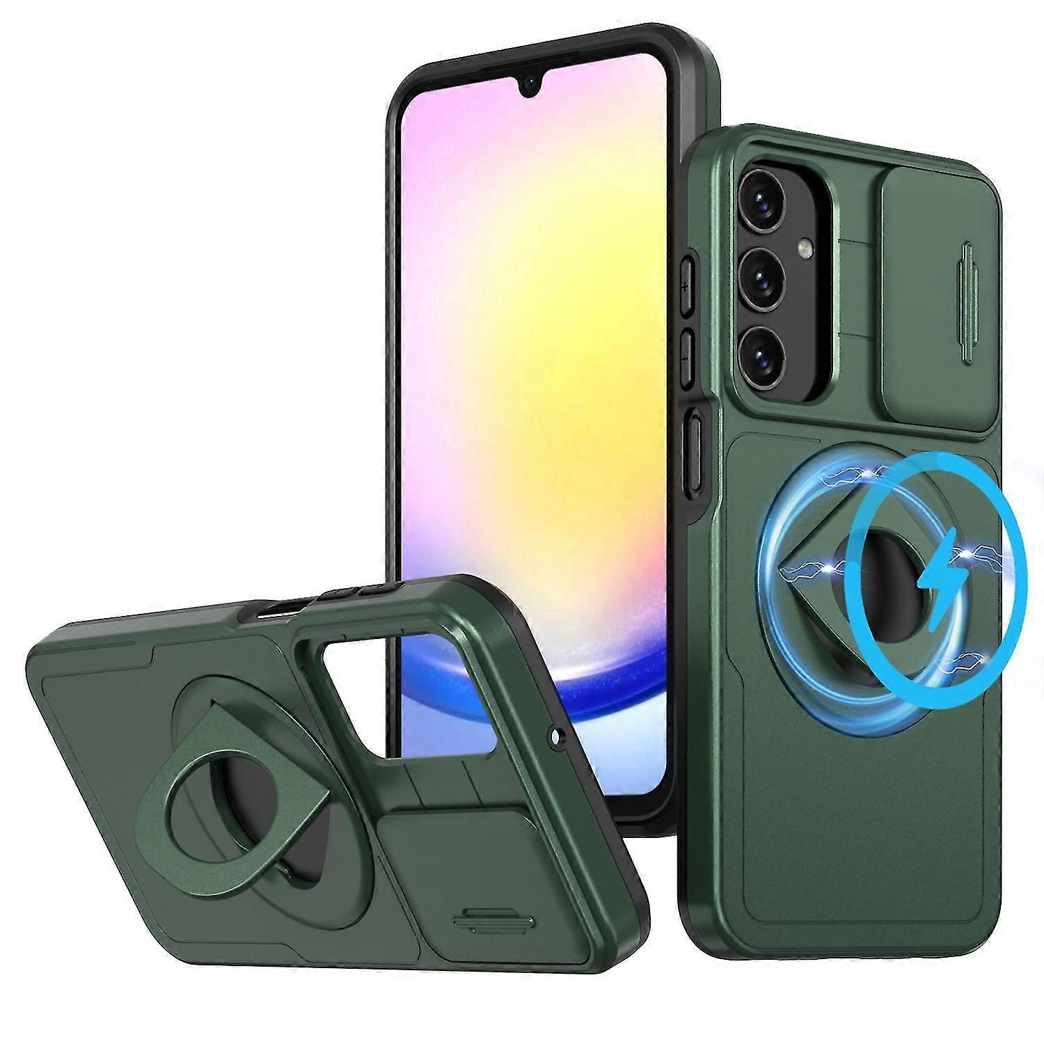 For Samsung Galaxy A34 5G Camshield MagSafe Ring Holder Armor Phone Case