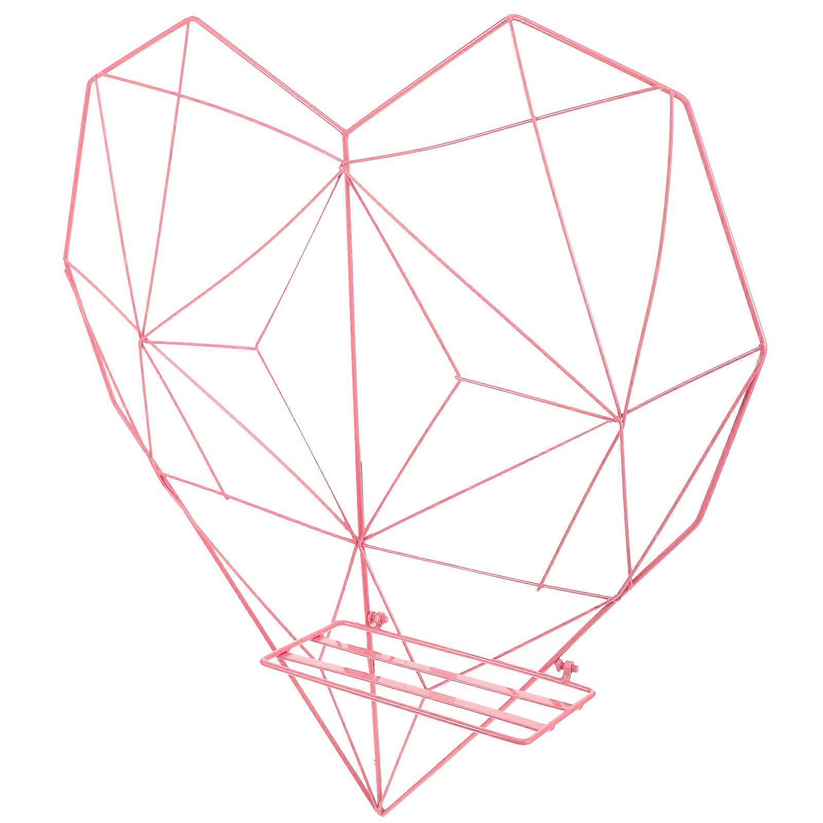 Pink Floating Wall Shelf for Home Decor Made of Sturdy Synthetic Material Great for Plants and Ornaments