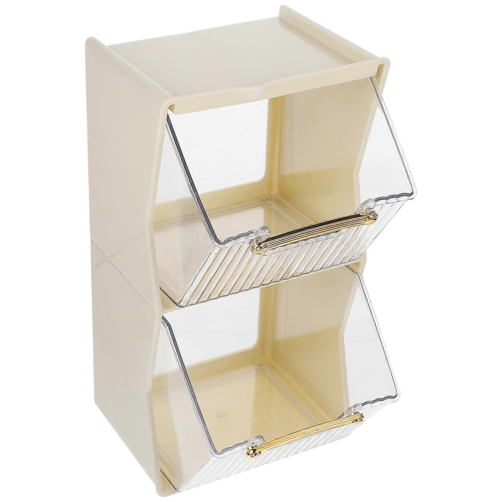 White Plastic Tea Bag Holder for Storage Use with Strong Structure and Excellent Craftsmanship 5.5 x 3.2 x 4.7 inches