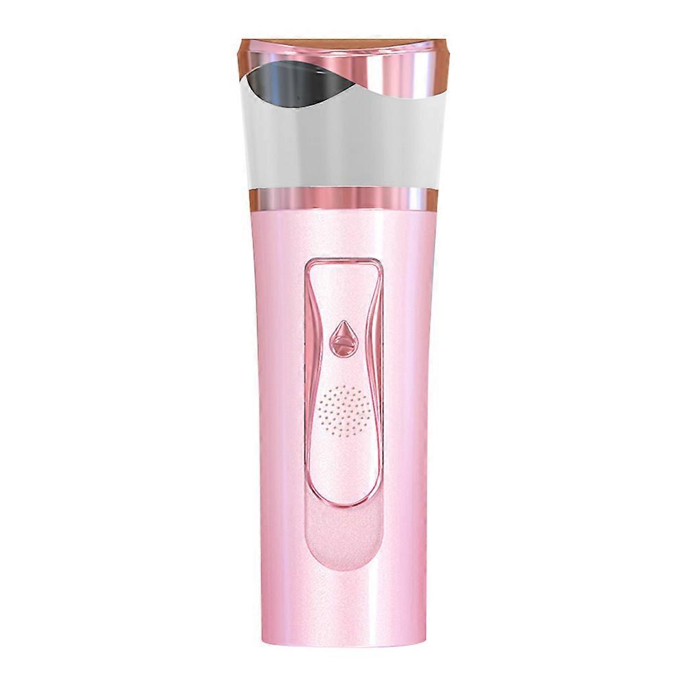 Portable Moisturizing Spray For Travel Use 1 Set Nano Facial Mister Compact Shape Pink