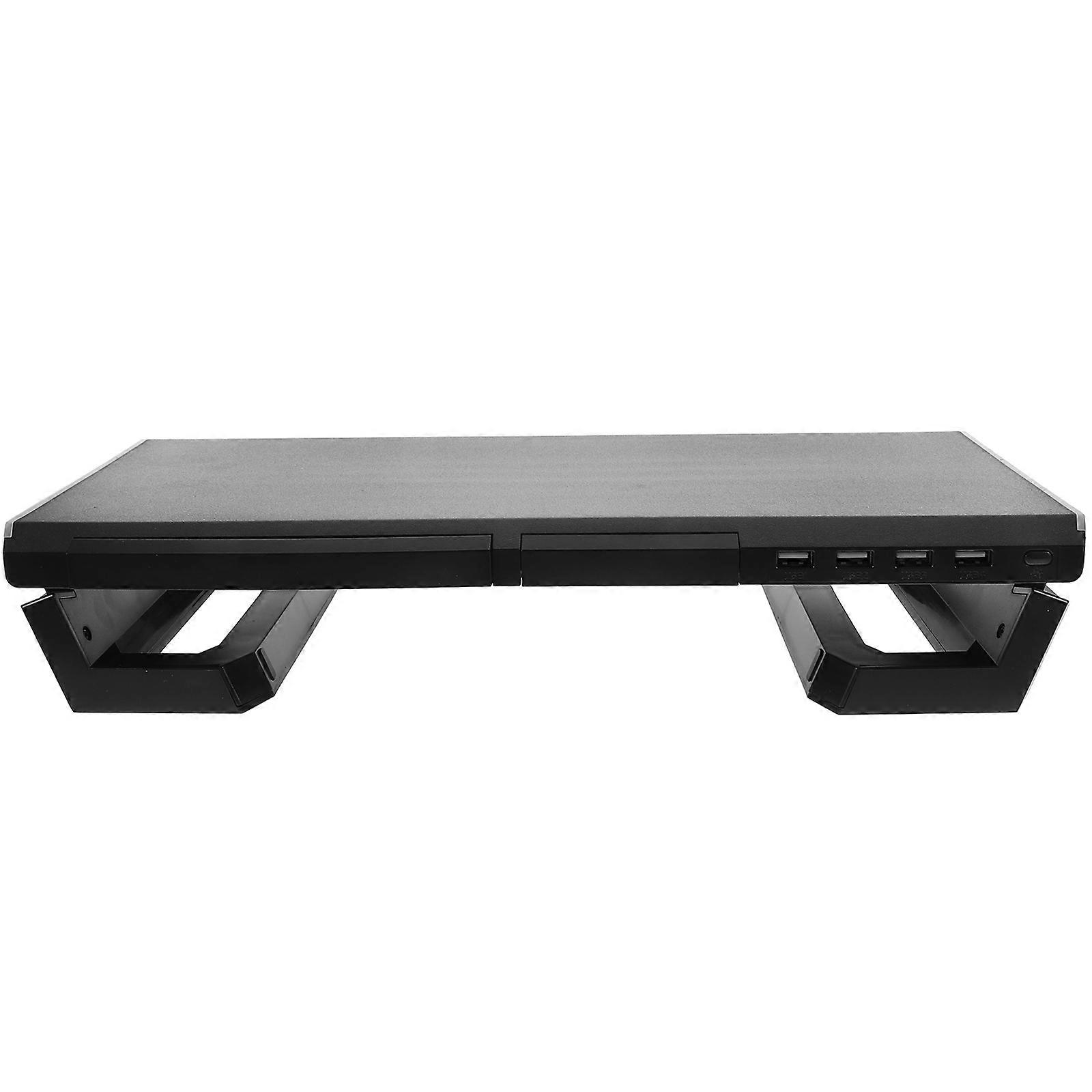 Laptop Stand Bracket Mult-functional Desktop Monitor Stand With USB Charging Port Black Color Great For Computer Users 1Pcs