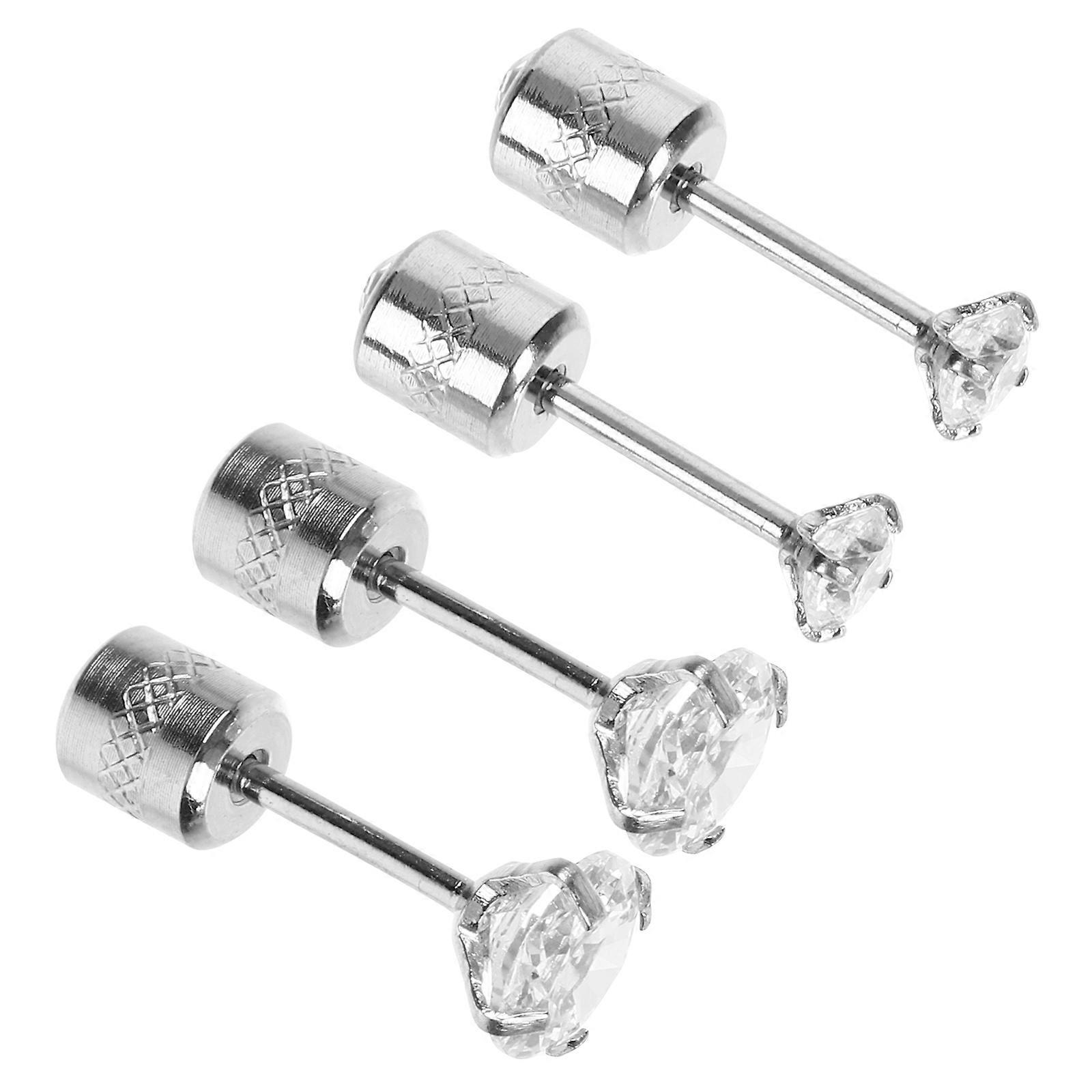 Here's a polished and engaging product description for your **"2 Pairs Sparkly Zircon Earrings"**:

 

✨ **2 Pairs Sparkly Zircon Earrings for Women