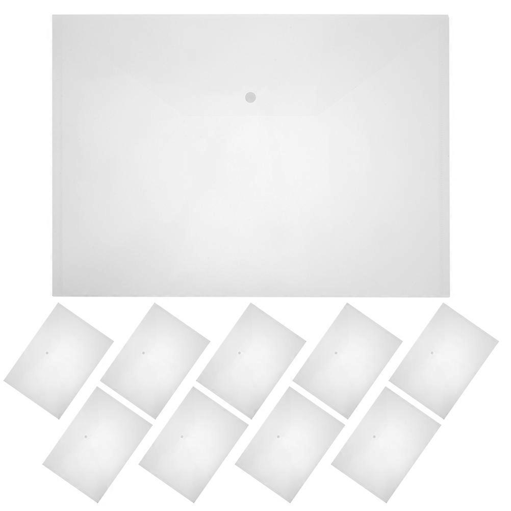 20Pcs Transparent File Folders Document Storage Bags For Home Use Made Of PP Material