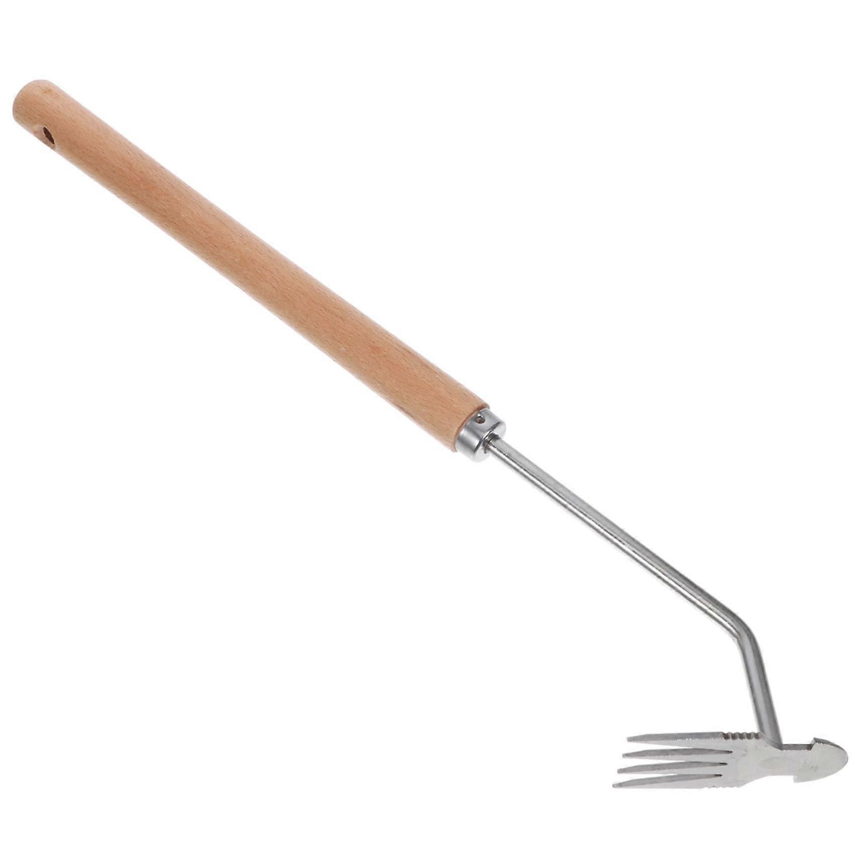 Weed remover hand tool for garden maintenance, longhandled weeder for pulling and removing stubborn roots.