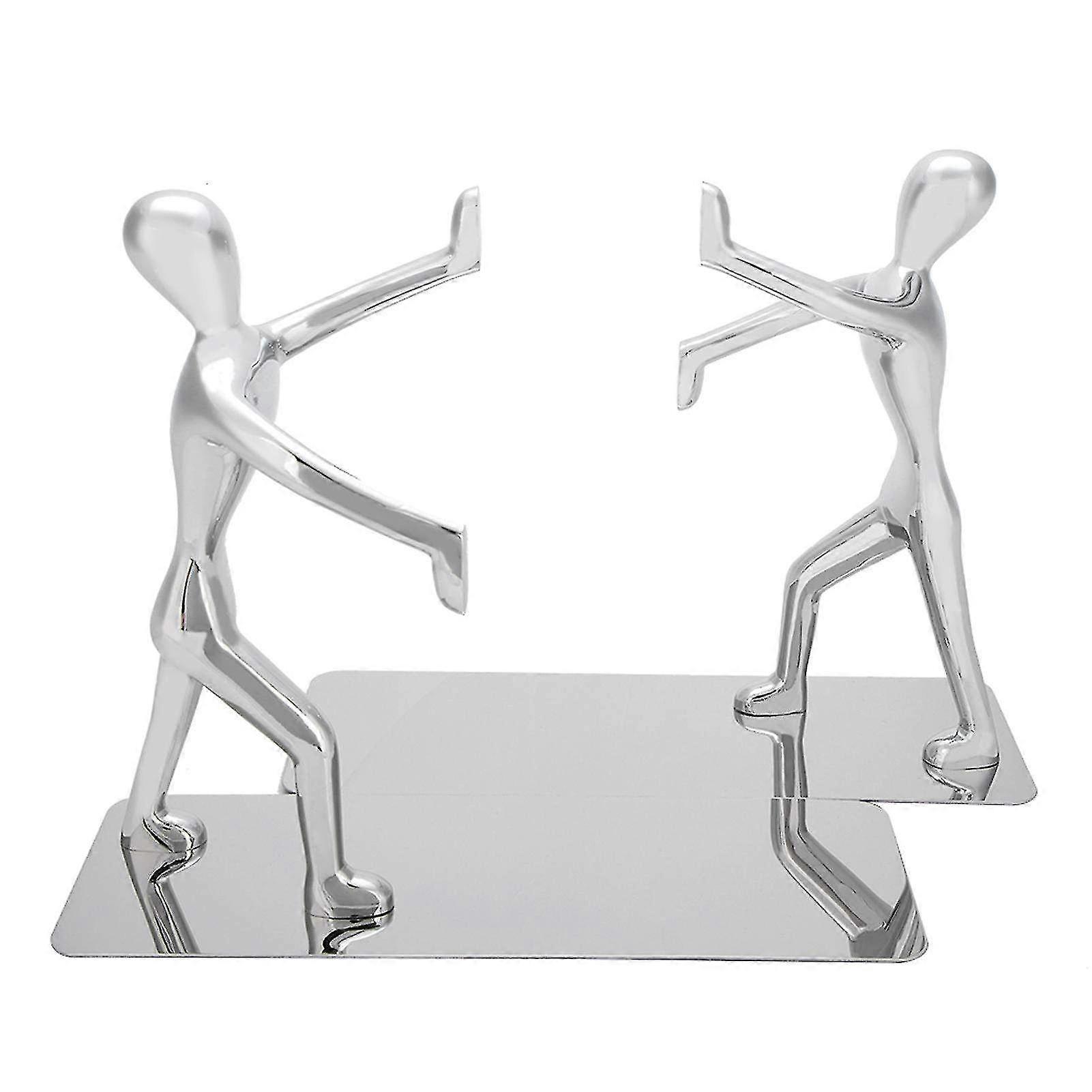 Kung Fu People Shape Bookends - Unique Student Book Stand for Home & School Table Decoration, Perfect for Organizing Books