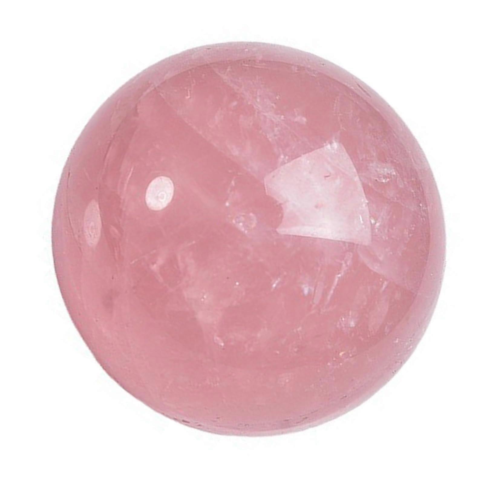 Delicate 4 cm Rose Quartz Crystal Ball for Bedroom, Office, Desktop Decor to Promote Tranquility Ref: 7126