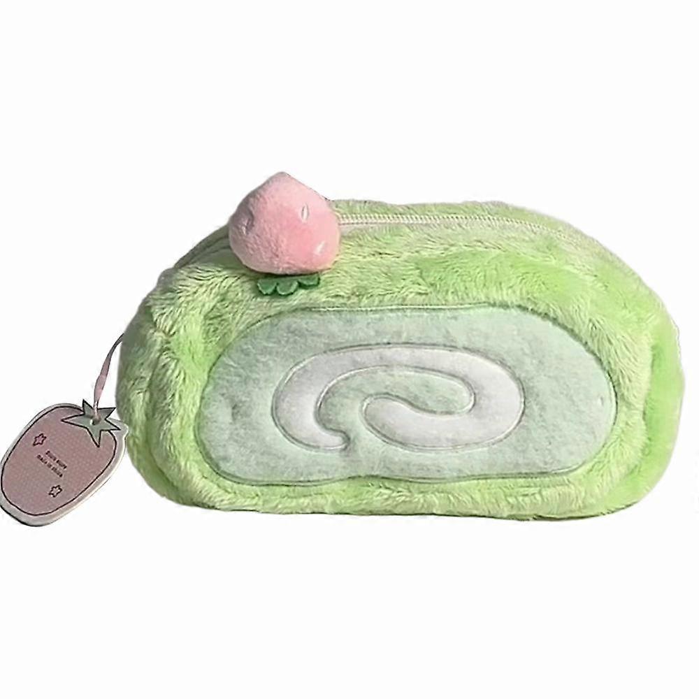 Melon Swiss Roll Pencil Case Ins Amazon Fun Fuzzy Creative Versatile