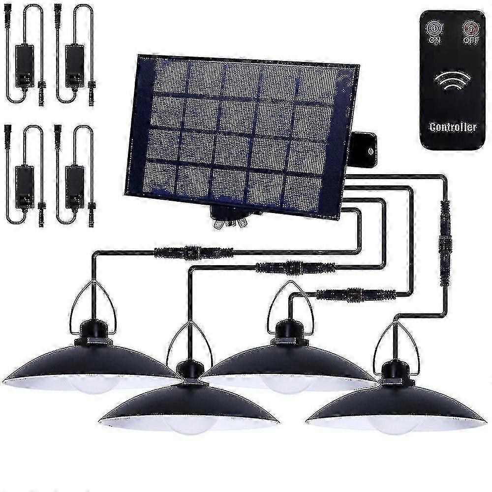 Solar Powered Pendant Light For Outdoor Waterproof Remote