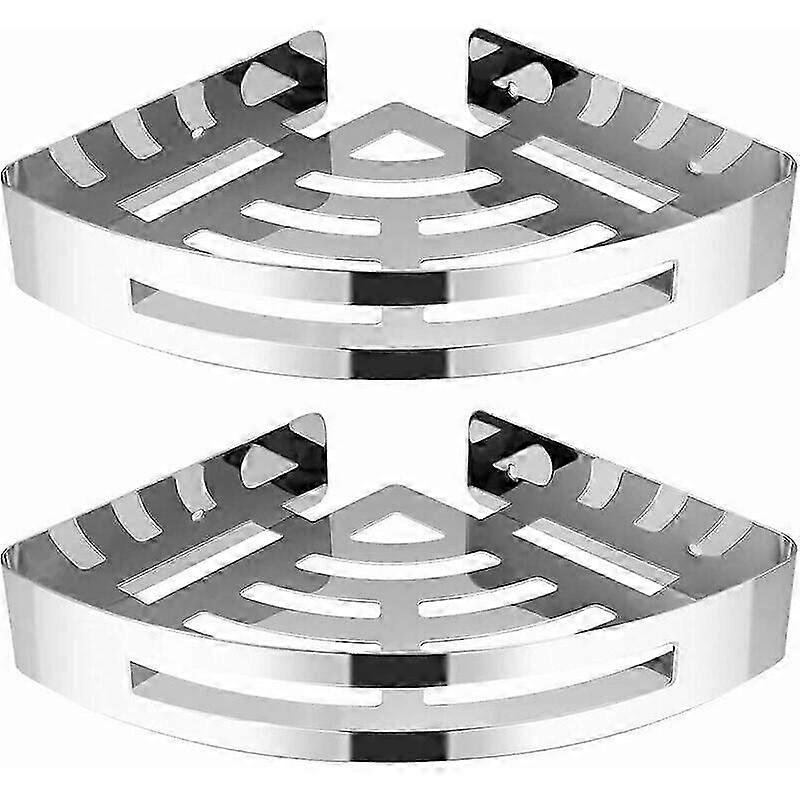 Rustproof triangle shelf for shower storage 304 stainless steel 2-pack