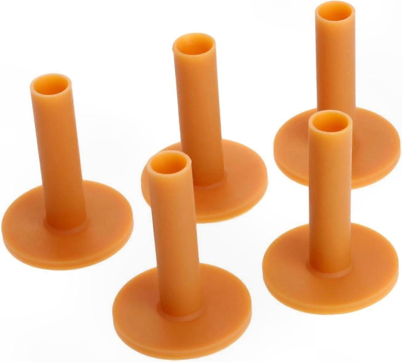 5-Pack Rubber Golf Tee Holders for Practice, 70x52mm, Driving Range Training Accessory