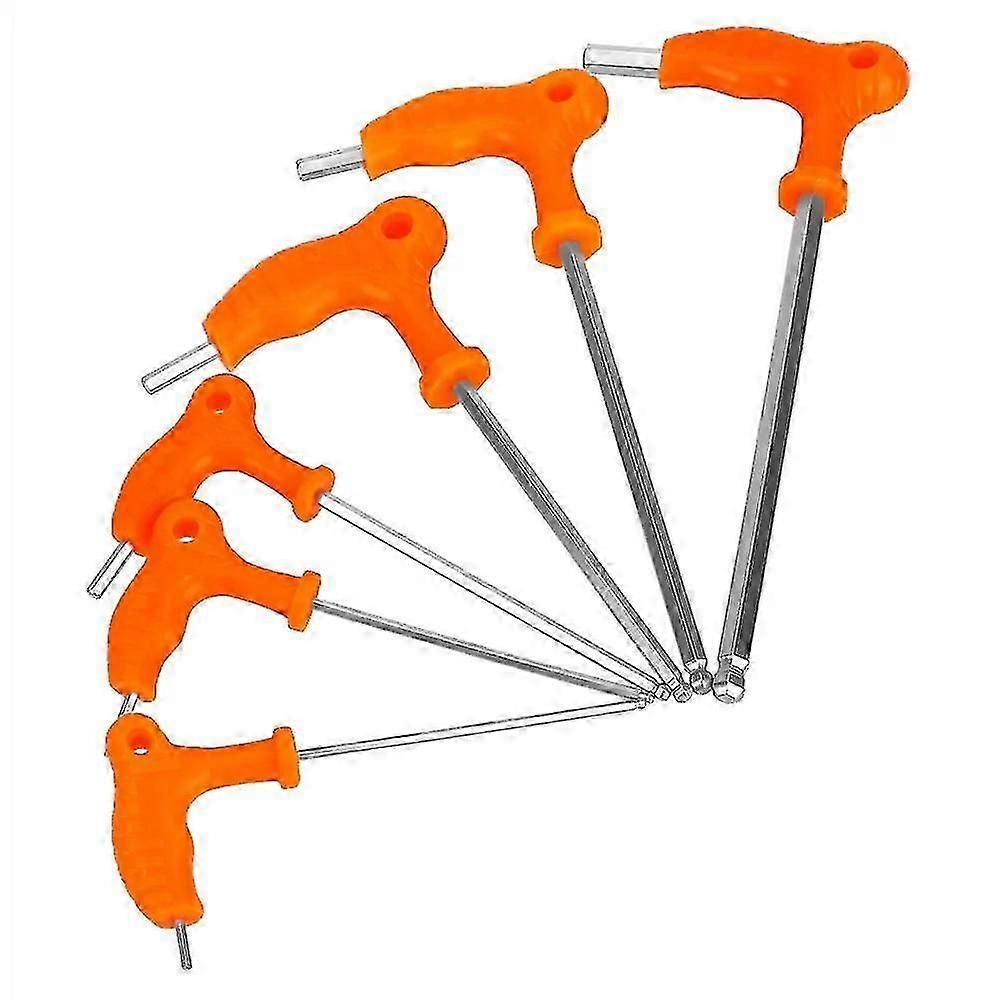Allen Hex Key Wrench T Handle 2.5mm 3mm 4mm 5mm 6mm 8mm Inner Hexagon Wrench Spanner Hand Tool High-carbon Steel