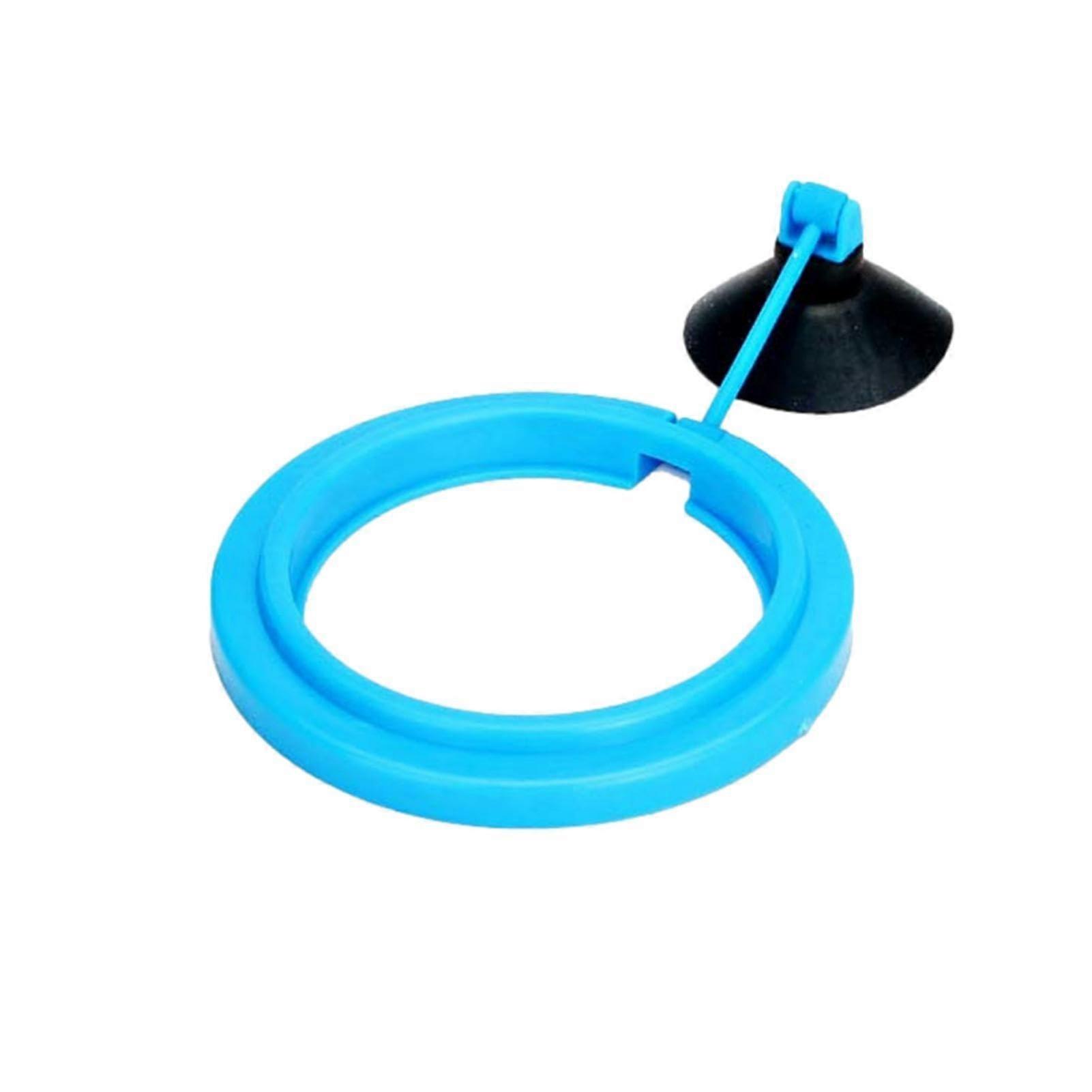 Fish Feeder Ring for Aquariums - Blue Round Single Layer Feeder for Guppies, Bettas, and Turtles