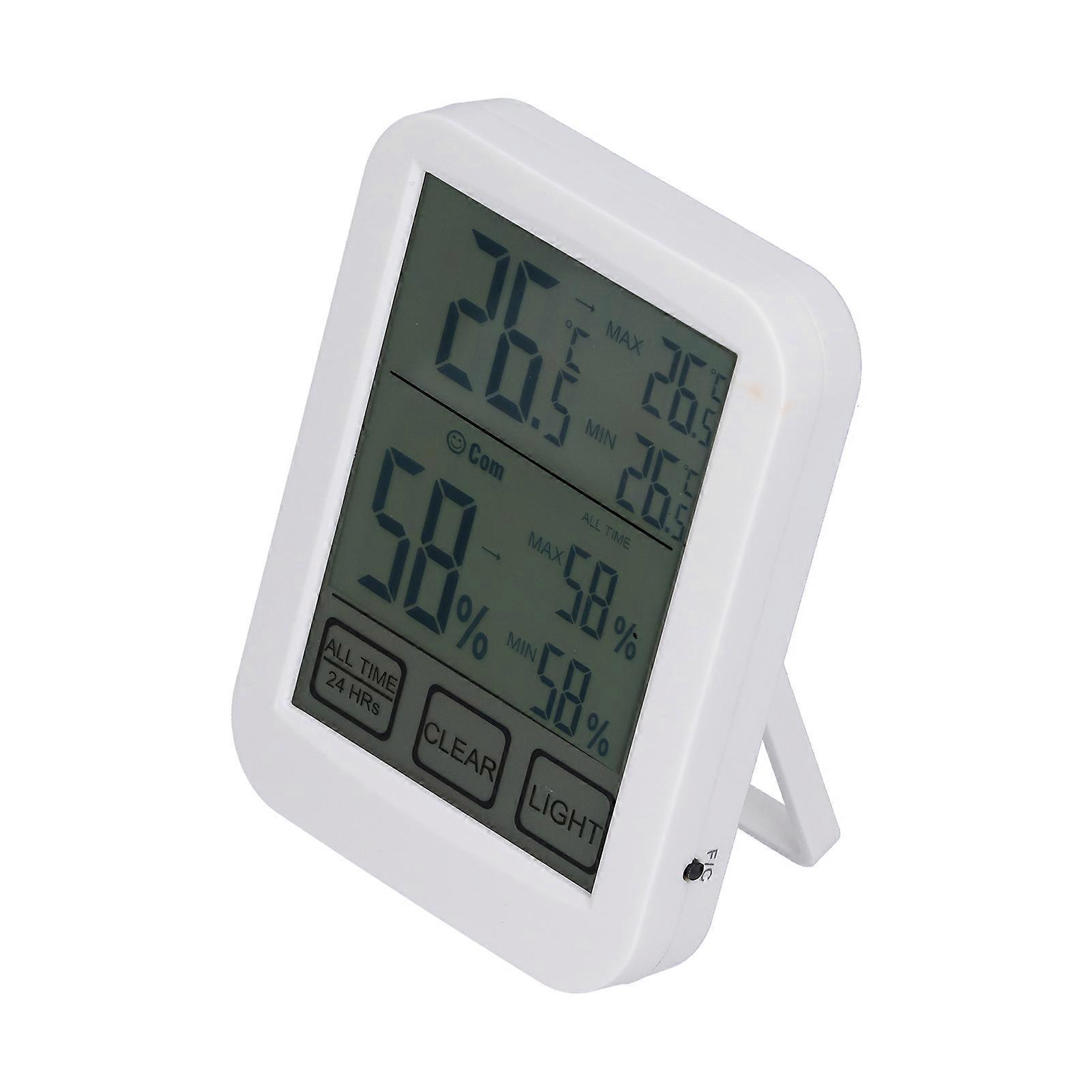 Digital Thermometer Hygrometer with Touch Screen, Electronic Indoor Temperature and Humidity Tester