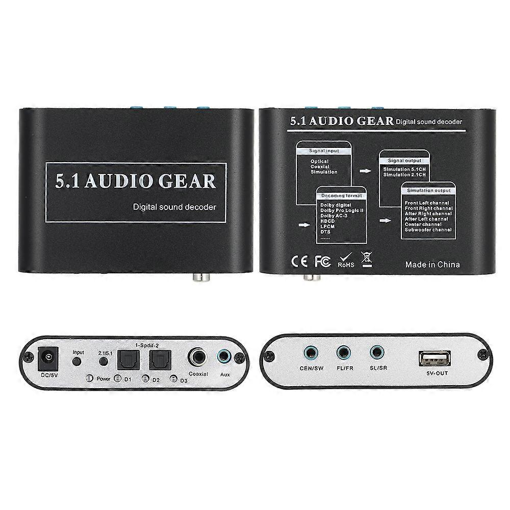 5.1 Channel AC3/DTS Digital Audio Decoder HD Player with USB Port