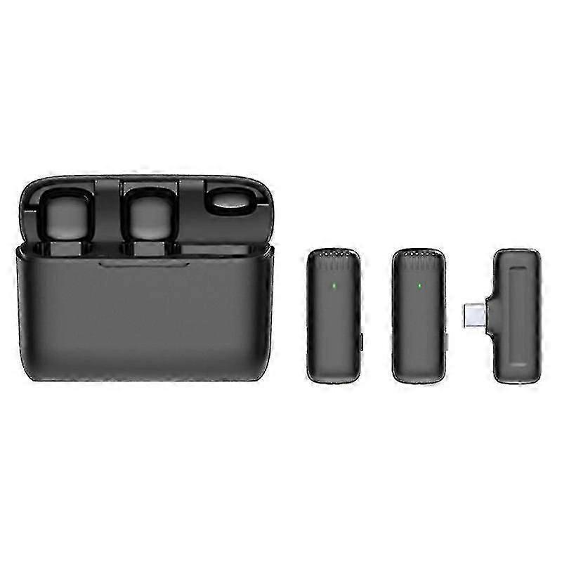 Noise Reduction Wireless Lapel Microphone with Type-C Charging for UK Users