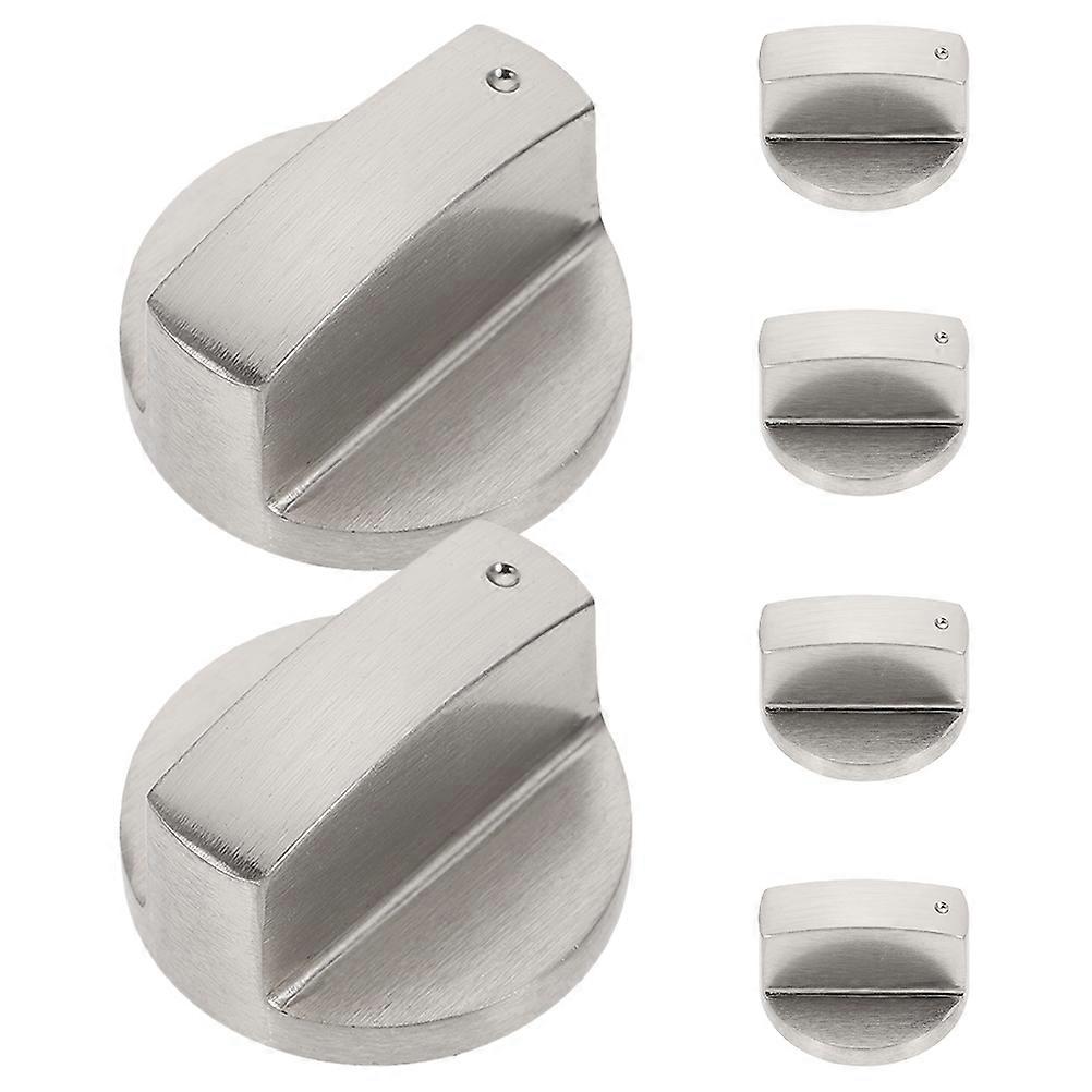 6pcs Gas Stove Knob Replacement Control Knobs for Precision Flame Adjustment Compatible with Various Hobs and Cooktops