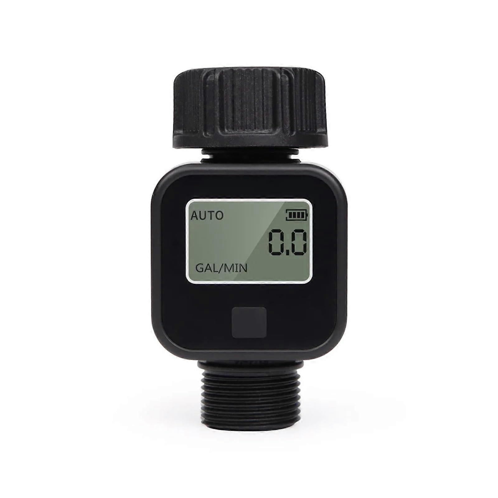 Liquid Flow Meter SGS05 Water Flow Meter for Garden Hose Irrigation, High Accuracy Gallon/Liter Measurement, 1-Inch Pipe Compatibility