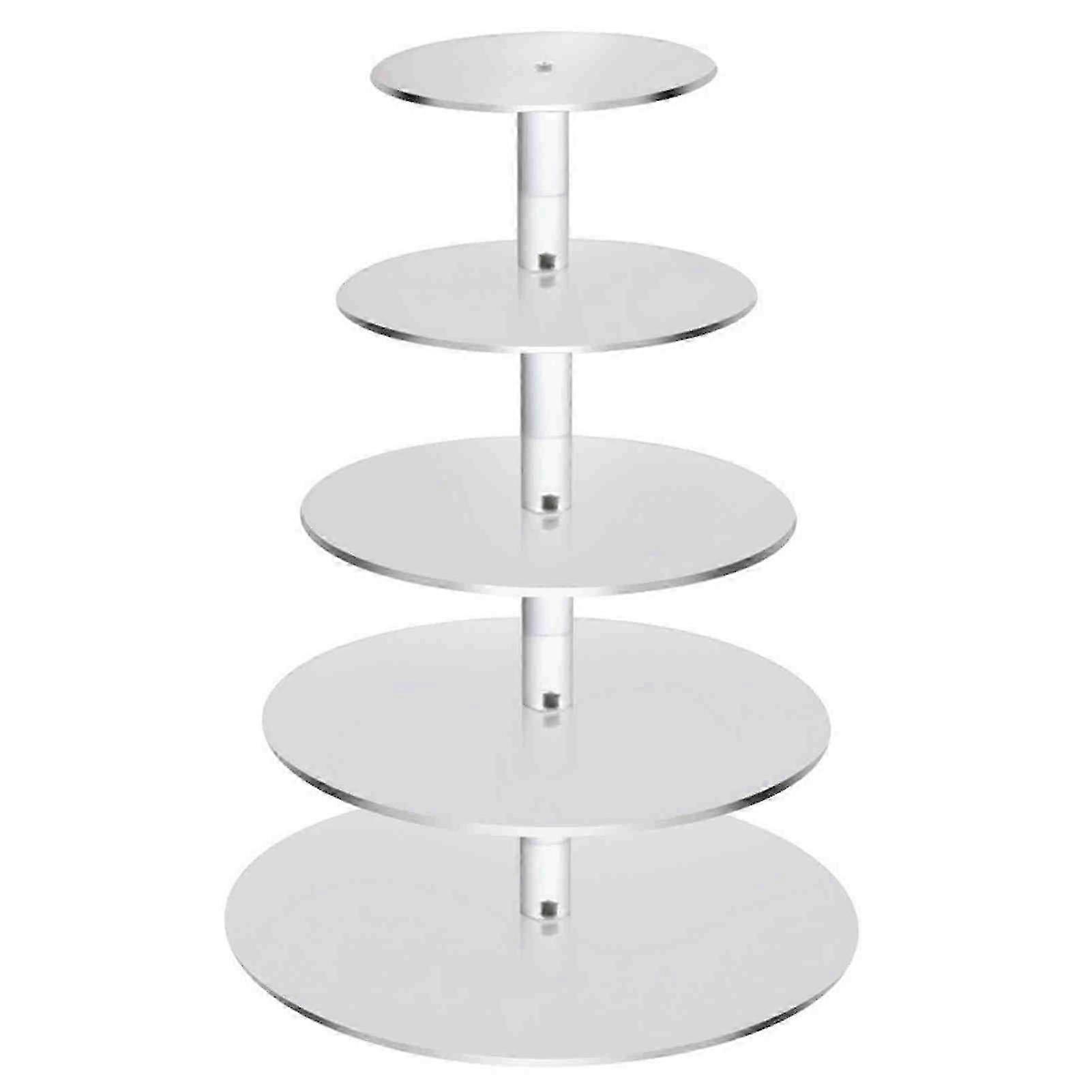 3/4/5/6 Tier Cake Stand Transparent Glass Display Tray Rack Decoration Tool TA