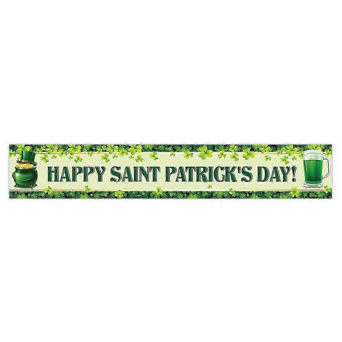 Polyester Irish Flag Banner with Plastic Pole