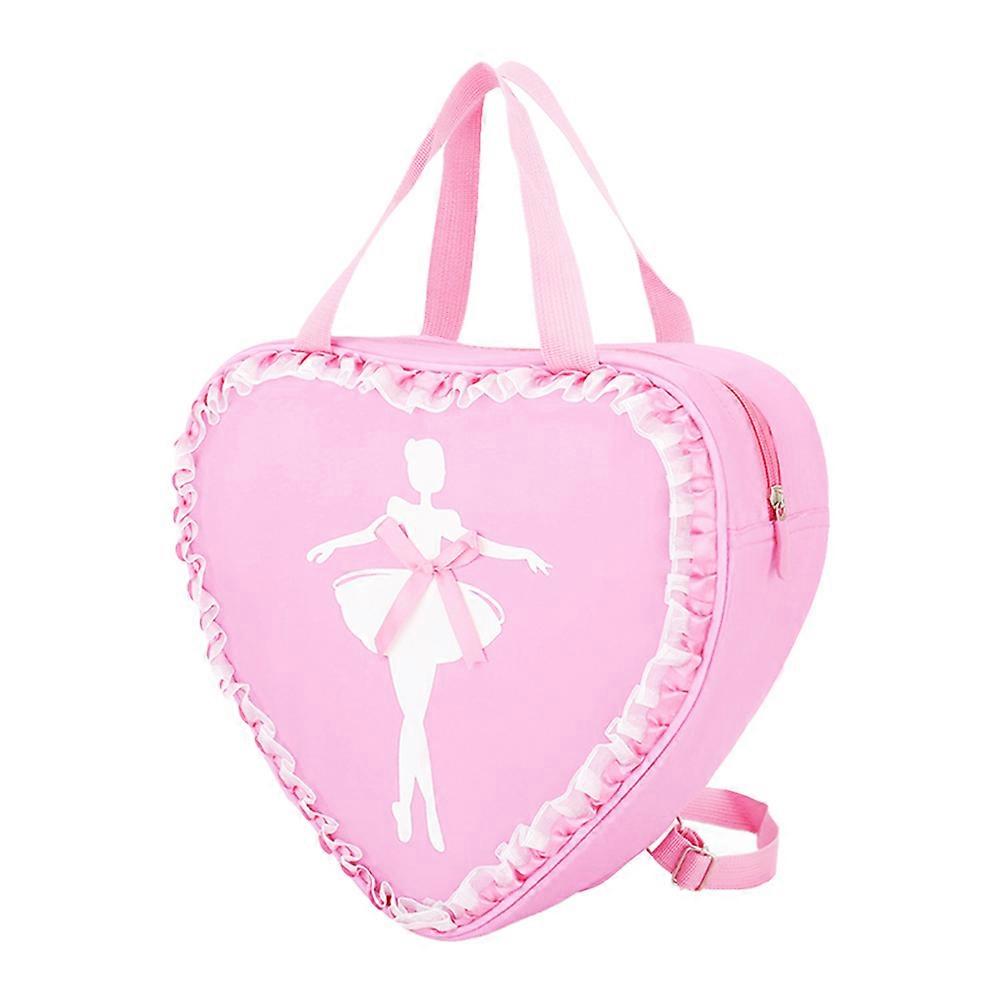 Portable Pink Ballet Dance Backpack for Storage Child Handbag