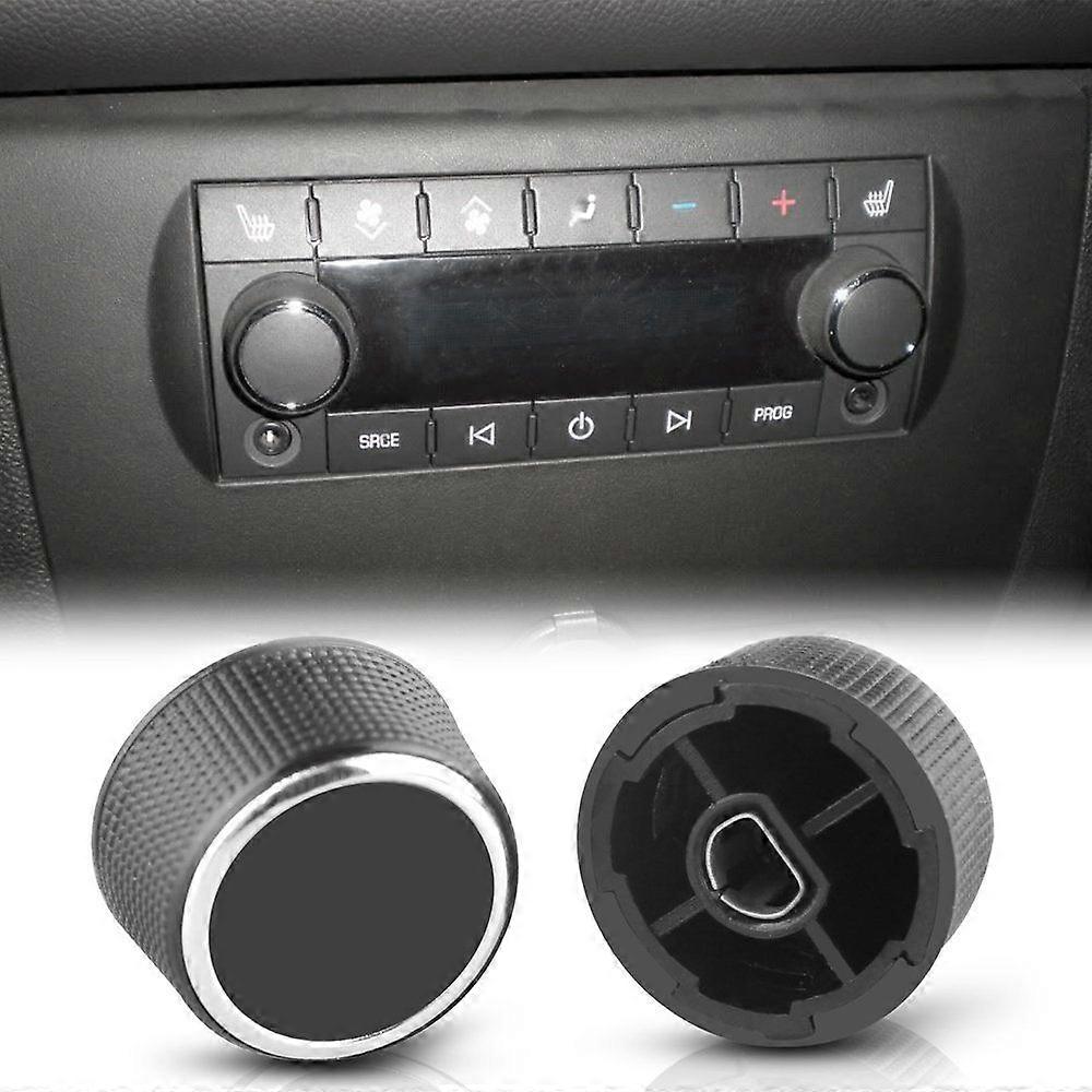 2 Pc Rear Radio Audio Volume Control Knob Dial Tuner For 07-13 Chevy Tahoe Chevrolet Silverado Gmc