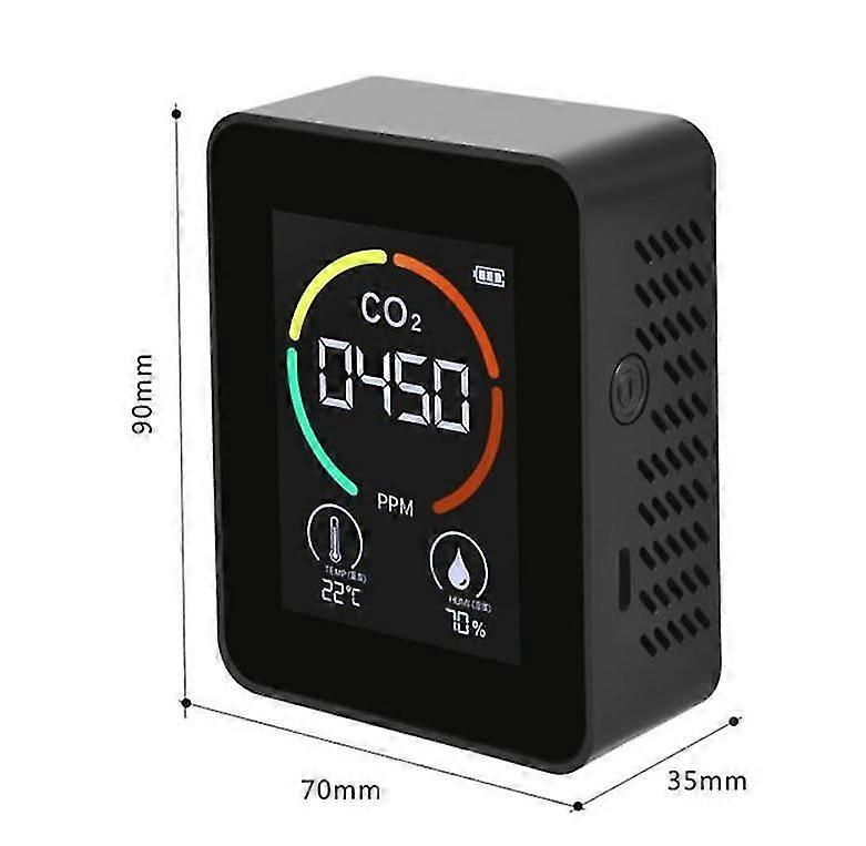 Portable air quality temperature and humidity detection CO2 detector