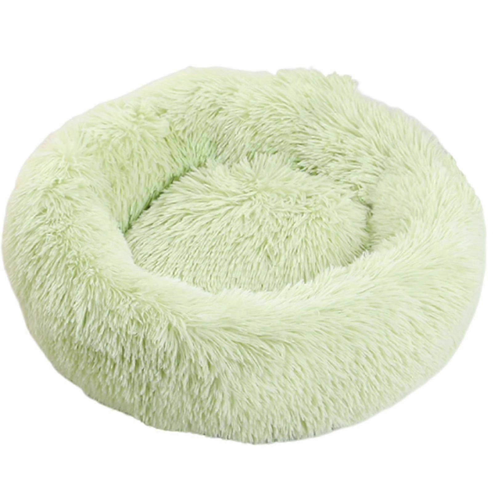 Calming Dog Bed 40cm Round Extra Soft Fluffy Dog Cushion for Small Medium Dog Cat