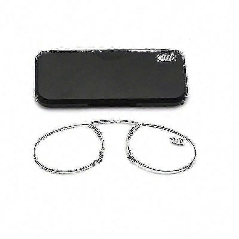 משקפי אף Pince-nez קליפ משקפי קריאה קצף זכוכית מגדלת משקפי גברים עגולים